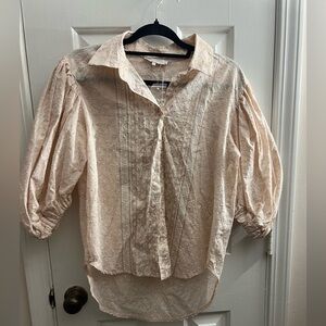 Olivaceous Cream Floral Blouse